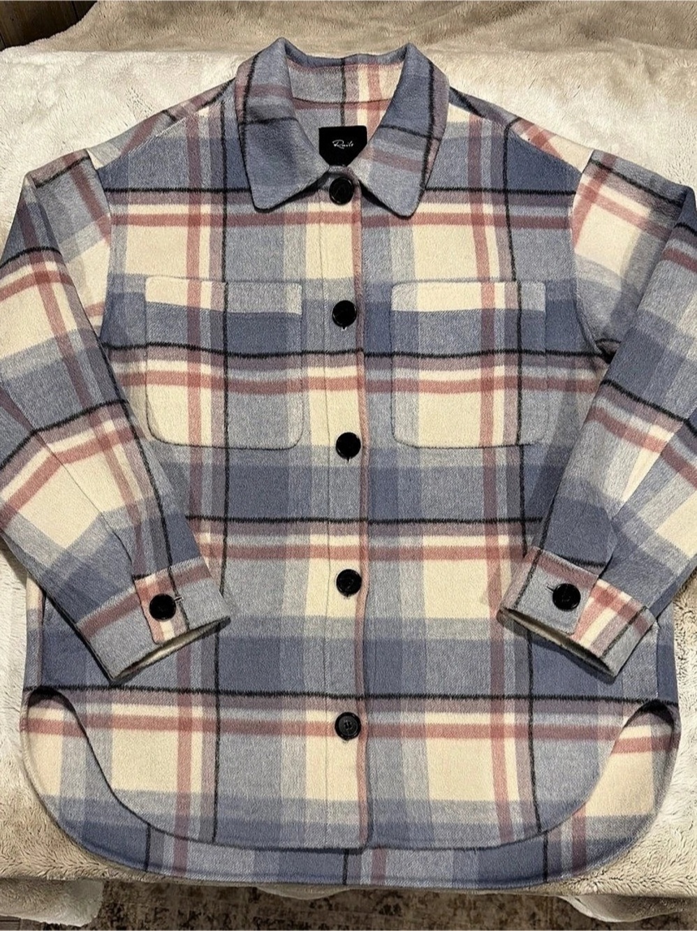 Rails Connie Junean Plaid Shirt Jacket Blue & Pink XL